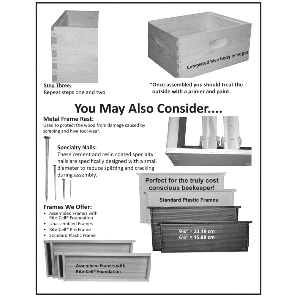 Unassembled 10 Frame Deep Super, White Pine| Maritime Bee & Agriculture ...