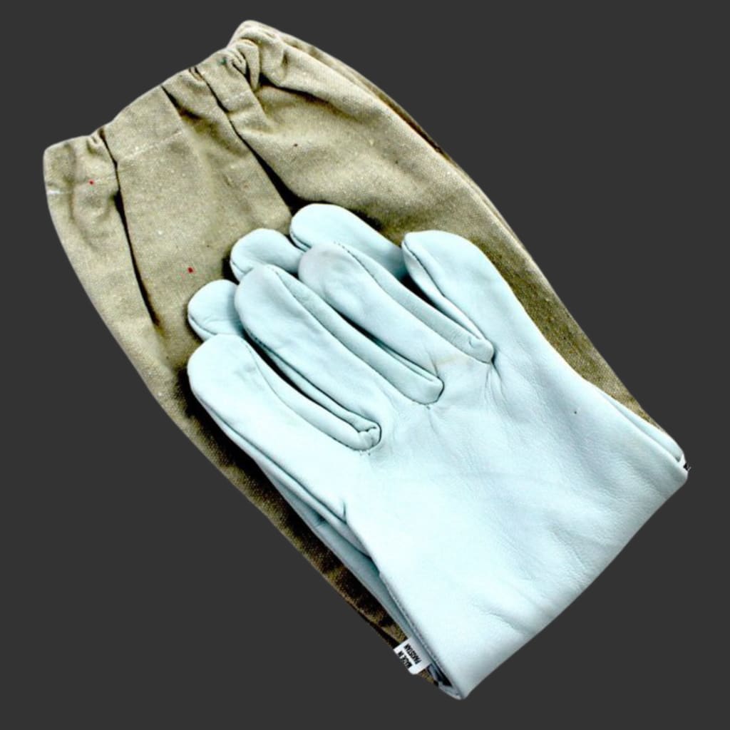 NBee Gold Beekeeping Supplies - Leather Bee Gloves| Maritime Bee
